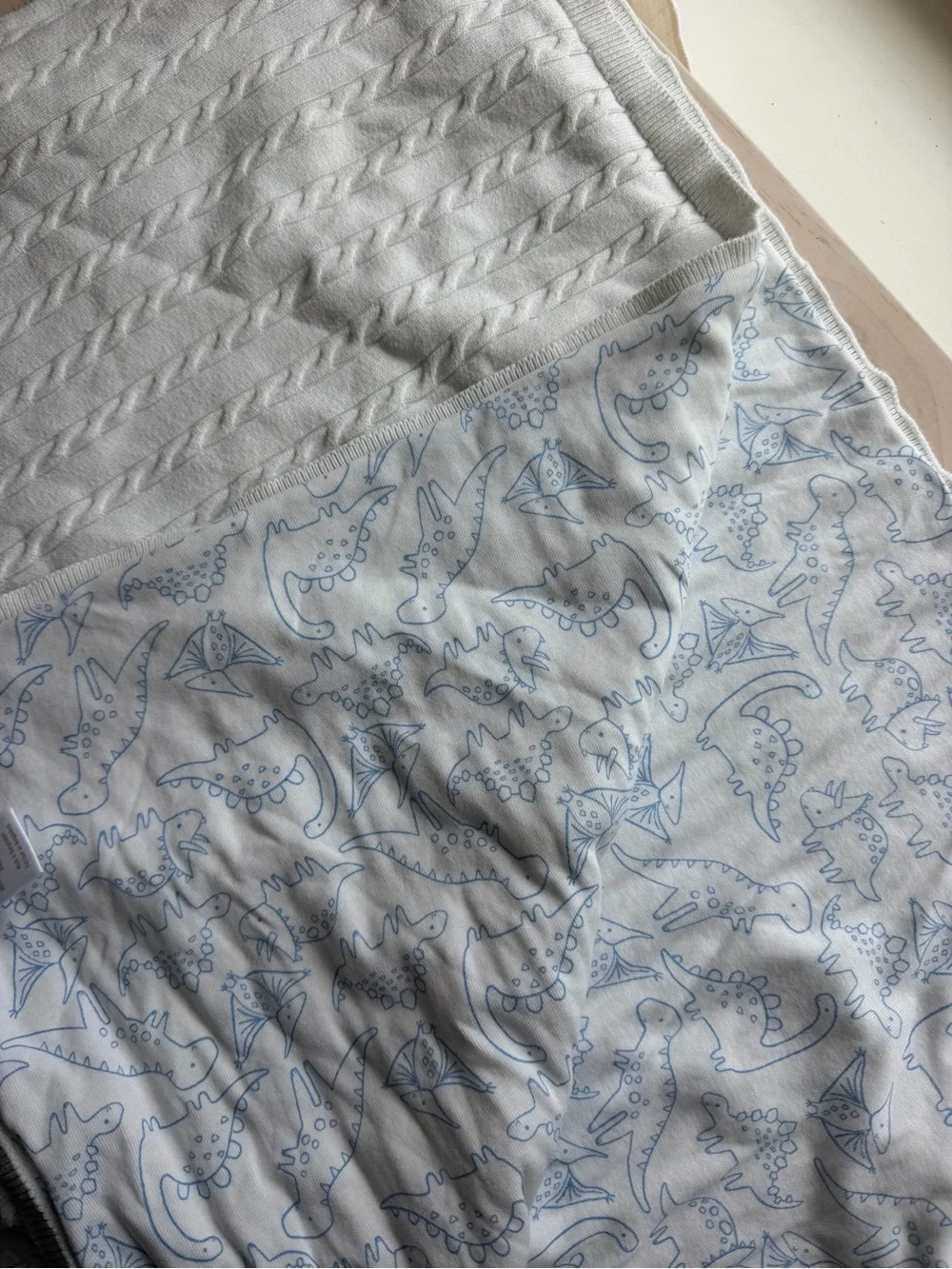 Gymboree Blue Dinosaur Print Baby Blanket - Unbranded